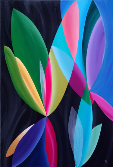 Peinture intitulée "Abondance" par Noémie Barjou, Œuvre d'art originale, Acrylique Monté sur Châssis en bois