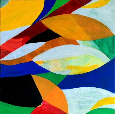 Peinture intitulée "BLACK AND COLORS 4" par Esteves De Cooman, Œuvre d'art originale, Acrylique