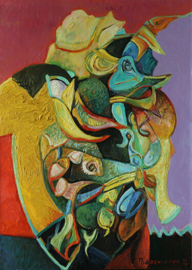 Painting titled "Transformation #12" by Marina Podgaevskaya, Original Artwork, Oil