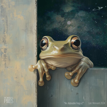 Digital Arts titled "an_adorable_frog" by Pointless Pixels, Original Artwork, 2D Digital Work