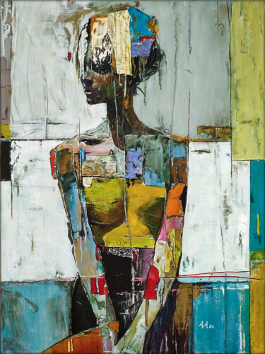 Unfamiliar Score of Notes Painting titled "Unfamiliar Score of…" by Alexander Aksyonov, Original Artwork, Acrylic Mounted on Wood Stretcher frame