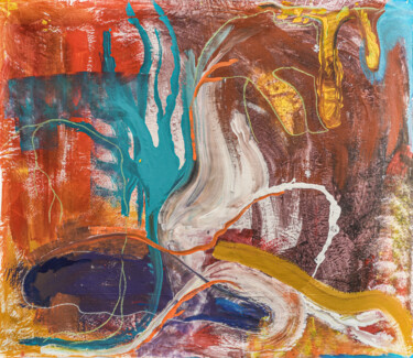 Painting titled "Resonancia III" by Gaelle Haubtmann, Original Artwork, Acrylic