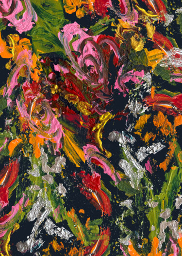 "Dark night garden" başlıklı Dijital Sanat Larisa Siverina tarafından, Orijinal sanat, Dijital Kolaj
