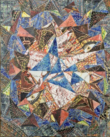 Collages getiteld "ACCEPTING" door Mathias Sager, Origineel Kunstwerk, Acryl
