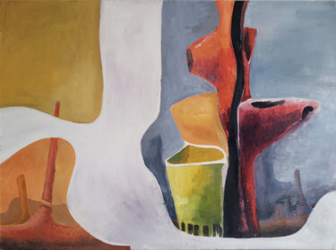 CITY Peinture intitulée "CITY" par Anton Kiselev, Œuvre d'art originale, Huile