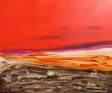 TERRE D'AUTOMNE / EARTH OF AUTOMN Painting titled "TERRE D'AUTOMNE / E…" by Michele Madeleine Guillot, Original Artwork, Acrylic Mounted on Wood Stretcher fra…
