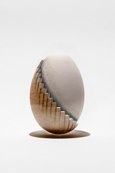 Photography titled "N'Uovo" by Fabio Montalto (il Mont'), Original Artwork, Manipulated Photography Mounted on Aluminium