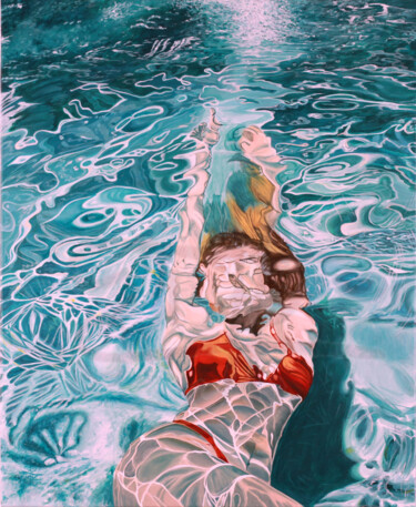 Peinture intitulée "Dilution Imminente" par Isabelle Hermida, Œuvre d'art originale, Acrylique