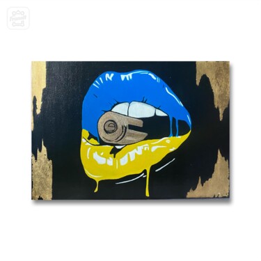Schilderij getiteld "“Symbol of Struggle”" door Larisa Manukova, Origineel Kunstwerk, Acryl Gemonteerd op Houten paneel