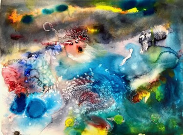 绘画 标题为“Götterdämmerung” 由Susanne Binder, 原创艺术品, 水彩
