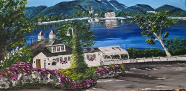 绘画 标题为“Lake Placid NY, Mir…” 由Mevlida Sofic, 原创艺术品, 油 安装在木质担架架上