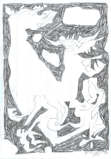 Dessein? 2008-11 Dessin intitulée "Dessein? 2008-11" par Rémy Verneuil, Œuvre d'art originale, Crayon