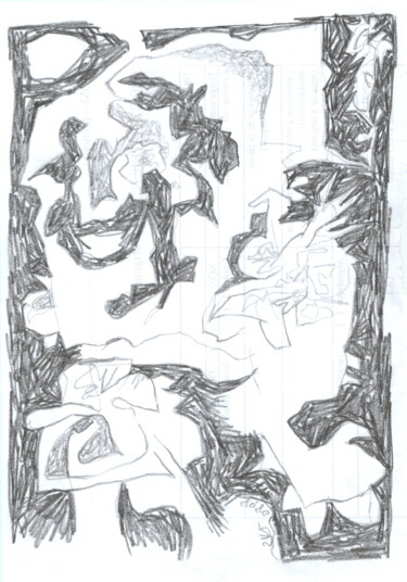 Dessein? 2008-12 Zeichnungen mit dem Titel "Dessein? 2008-12" von Rémy Verneuil, Original-Kunstwerk, Bleistift
