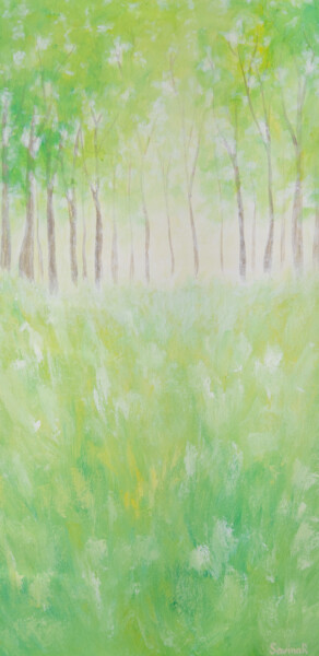 Morning in the garden Peinture intitulée "Morning in the gard…" par Rimma Savina, Œuvre d'art originale, Acrylique Monté sur Châssis en bois