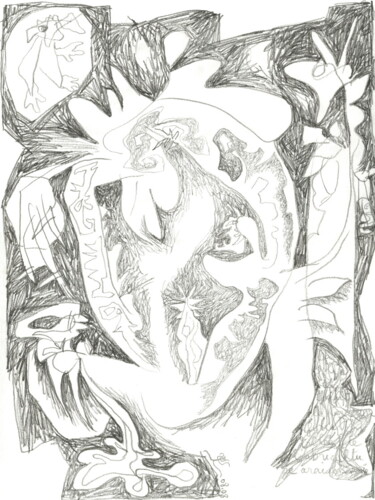Dessein? 2008-14 图画 标题为“Dessein? 2008-14” 由Rémy Verneuil, 原创艺术品, 铅笔