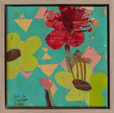 Painting titled "#6" by Glib Franko, Original Artwork, Oil Mounted on Wood Stretcher frame