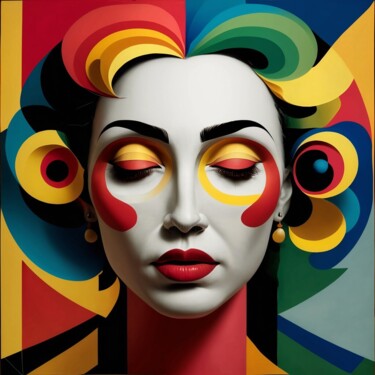Digital Arts titled "Abstract woman" by Dinem, Original Artwork, AI generated image