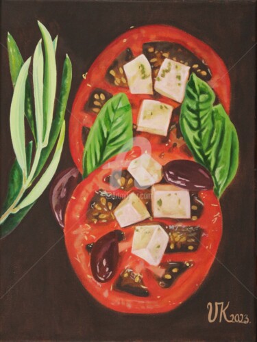 Peinture intitulée "Mediterranean delig…" par Viktoria Köpnick, Œuvre d'art originale, Huile Monté sur Châssis en bois