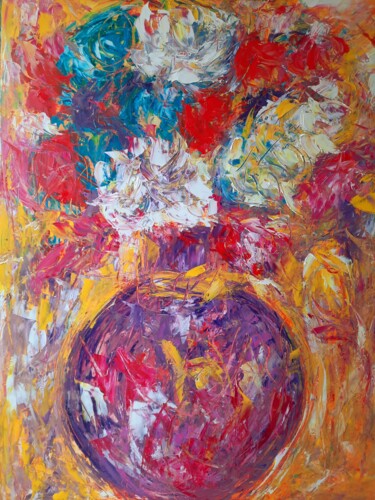 Pintura titulada "Hiver d'un baiser p…" por Sandra Land, Obra de arte original, Oleo