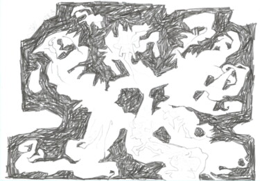 「Dessein? 2008-15」というタイトルの描画 Rémy Verneuilによって, オリジナルのアートワーク, 鉛筆