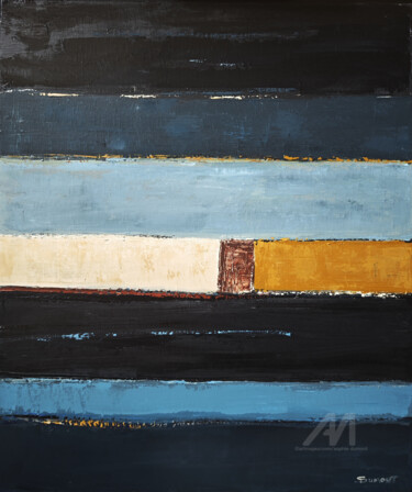 Malerei mit dem Titel "Paysage de l'âme" von Sophie Dumont, Original-Kunstwerk, Öl Auf Keilrahmen aus Holz montiert