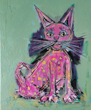 绘画 标题为“Cat portrait” 由Berez, 原创艺术品, 丙烯