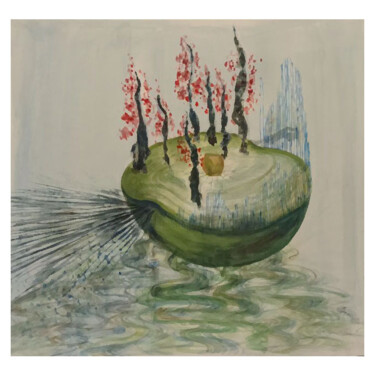 绘画 标题为“my garden” 由Astghik Grigorian, 原创艺术品, 水彩