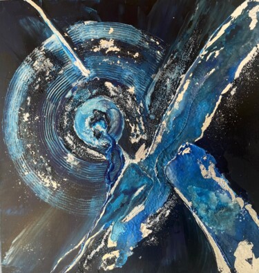 Peinture intitulée "L'eau" par Sylvie Delpierre, Œuvre d'art originale, Acrylique