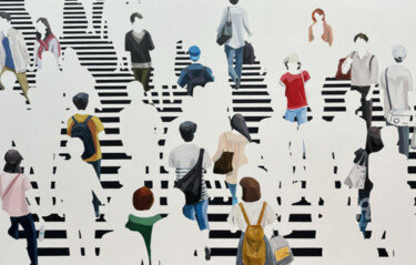 Painting titled "Parallel Lives" by Martta Garcia Ramo, Original Artwork, Acrylic Mounted on Other rigid panel