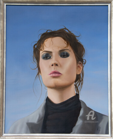 Pittura intitolato "Astride" da Celine Kobierzynski, Opera d'arte originale, Olio Montato su Pannello di legno