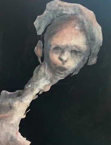 绘画 标题为“Steinkopf” 由Sandra Ludwig, 原创艺术品, 水彩 安装在铝上
