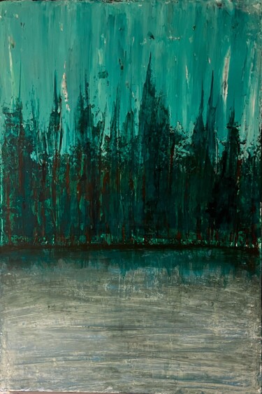 Painting titled "Silencio" by Joaquín Graña Jiménez, Original Artwork, Acrylic Mounted on Wood Stretcher frame