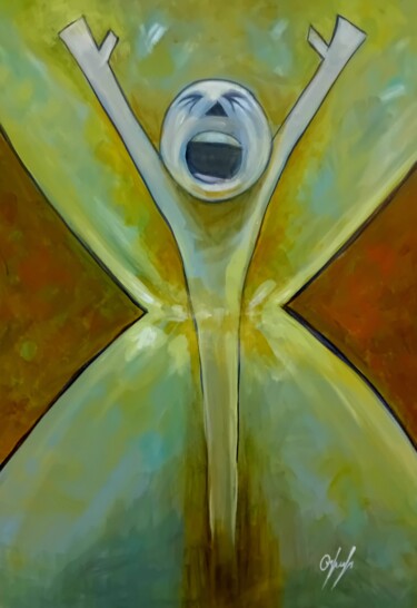 "TRAPPED BY TIME" başlıklı Tablo Luis Garcia Orihuela tarafından, Orijinal sanat, Akrilik