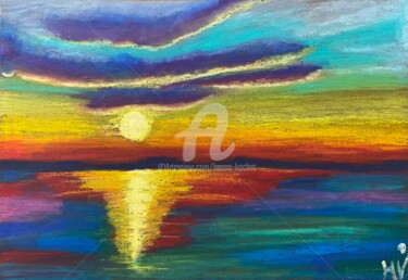 绘画 标题为“Colorful End of Day” 由Hanna Kochet, 原创艺术品, 数字打印