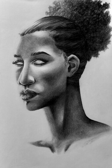 Dessin intitulée "Pain in my Heart" par Carolin Hennig, Œuvre d'art originale, Crayon