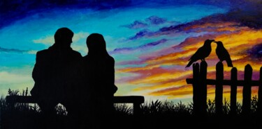 "MON AMOUR POUR TOUJ…" başlıklı Tablo Syl20 tarafından, Orijinal sanat, Akrilik Ahşap Sedye çerçevesi üzerine monte edilmiş