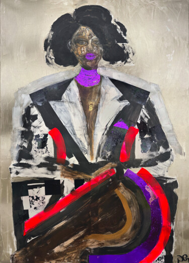 Malerei mit dem Titel "The Queen" von Eda Groneberg, Original-Kunstwerk, Acryl