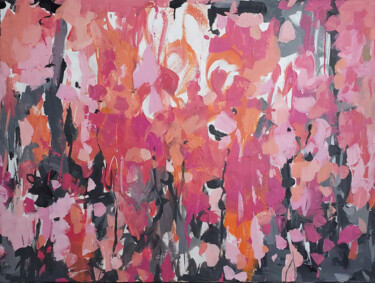 Painting titled "When I Think Of You" by Joyce Fournier, Original Artwork, Acrylic Mounted on Wood Stretcher frame