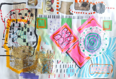 Collages titled "Slovan" by Ronnie Kolner, Original Artwork, Collages