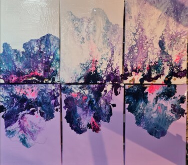 Painting titled "Rivière poupre" by Maxime Bouvy, Original Artwork, Acrylic
