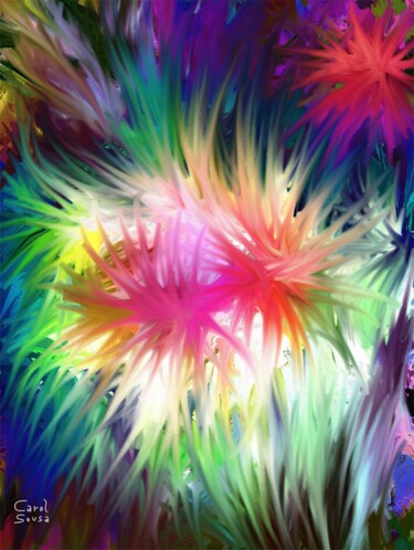 Fantasía Floral #2 Arts numériques intitulée "Fantasía Floral #2" par Carol Sousa Cuello, Œuvre d'art originale, Peinture numérique