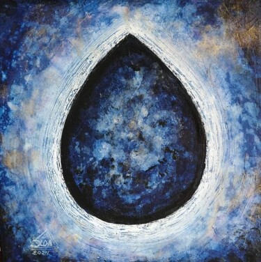 Painting titled "Sky Element" by Suddha Sama, Original Artwork, Acrylic Mounted on Wood Stretcher frame