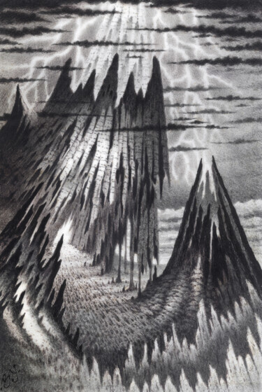 图画 标题为“THE WAY” 由Bernard Yohalin, 原创艺术品, 铅笔