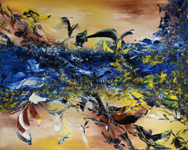 Painting titled "ABSTRACT Octobre hu…" by Yann Pelcat, Original Artwork, Oil
