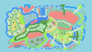 数字艺术 标题为“Punktlandung” 由Dirk Becker, 原创艺术品, 数字打印