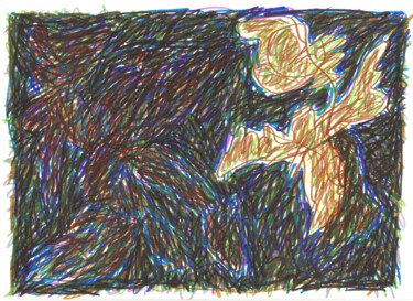 Dessin intitulée "Dessein? 2009-32" par Rémy Verneuil, Œuvre d'art originale, Crayon