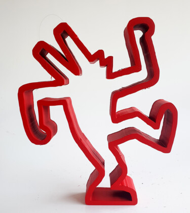 Scultura intitolato "sculpture CHIEN lou…" da Spyddy, Opera d'arte originale, Acrilico