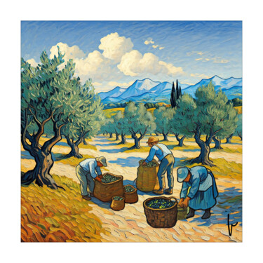 Arts numériques intitulée "L'été de la Saint-M…" par Jean Paul Pierozzi, Œuvre d'art originale, Peinture numérique