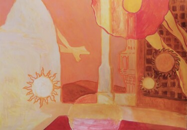 Peinture intitulée "House of the Sun" par Natalia Bocharova (Charova), Œuvre d'art originale, Huile