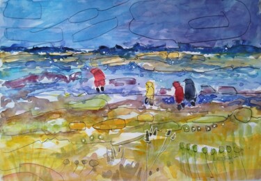 제목이 "Les enfants du riva…"인 미술작품 Katherine Jacop-Pouliquen로, 원작, 수채화